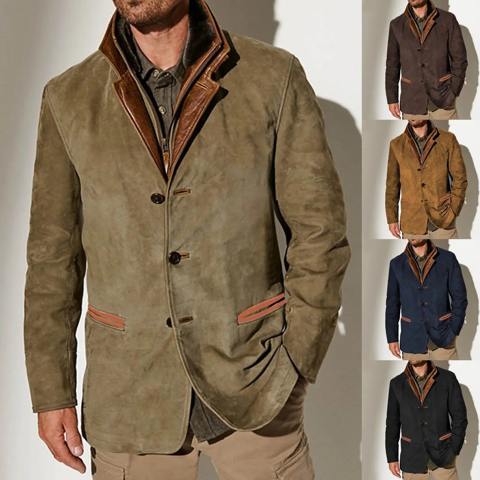 Jaqueta Masculina Casual De Luxo Moda Inverno De Qualidade