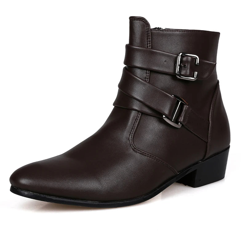 Bota Feminina Para Inverno Com Fivelas Material Resistente