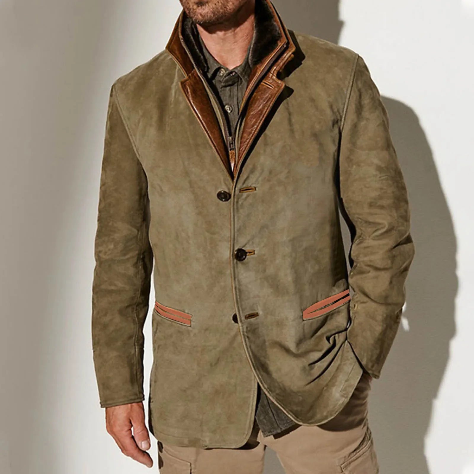 Jaqueta Masculina Casual De Luxo Moda Inverno De Qualidade