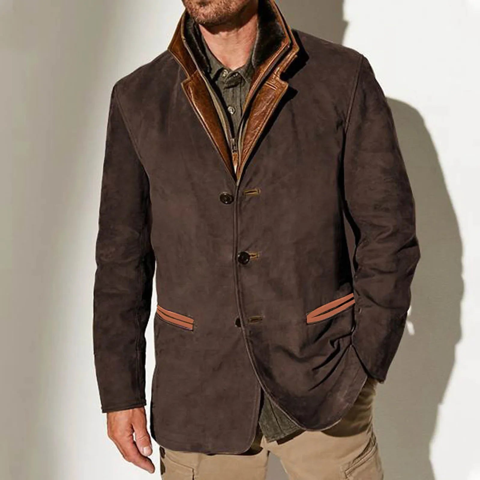 Jaqueta Masculina Casual De Luxo Moda Inverno De Qualidade