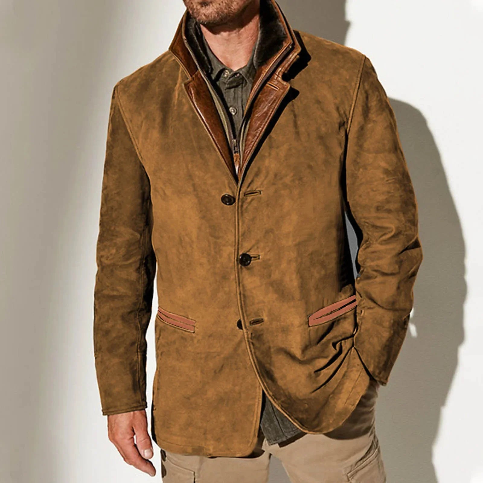 Jaqueta Masculina Casual De Luxo Moda Inverno De Qualidade
