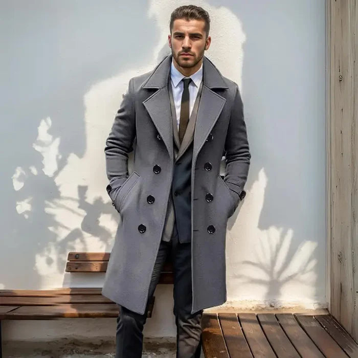 Sobretudo Masculino Longo em Lã - (Promoção de Inverno 2025)