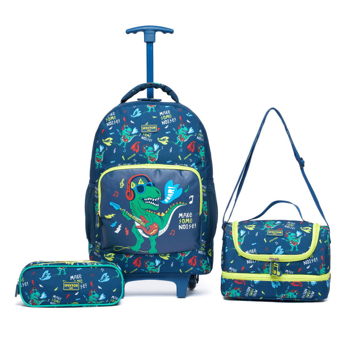 Mochila de Rodinhas Spector Dinossauro Autêntica Resistente