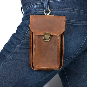 Pochete em Couro Genuíno Vintage SCHLATUM