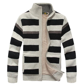 Casaco Masculino Estilo Moletom Listrado Moda Inverno