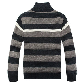 Casaco Masculino Estilo Moletom Listrado Moda Inverno