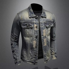 Jaqueta Jeans Masculina Lavagem Vintage Moda Casual