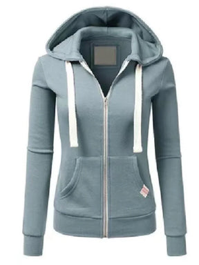 Casaco Feminino Com Capuz Ajustável Moda Versátil
