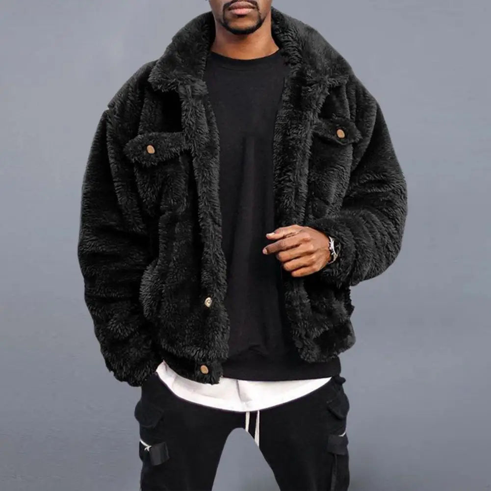 Jaqueta Masculina Felpuda Material De Qualidade Moda Inverno