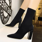 Bota Feminina Elegante Salto Alto Tendência