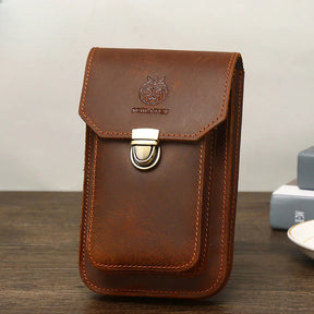 Pochete em Couro Genuíno Vintage SCHLATUM
