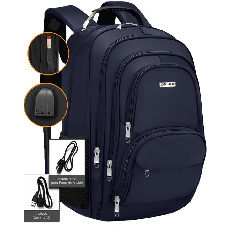 Mochila Feminina Alto Padrão Resistente Acompanha Cabos