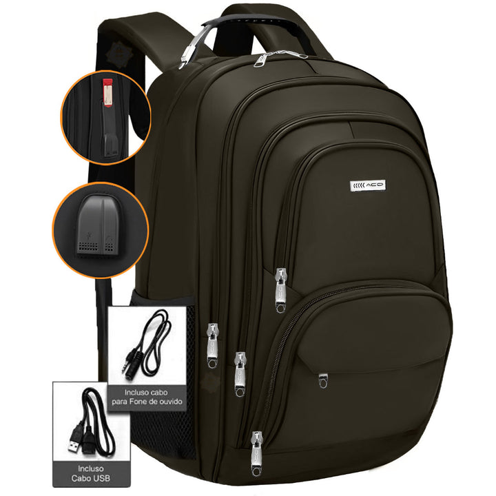 Mochila Feminina Alto Padrão Resistente Acompanha Cabos