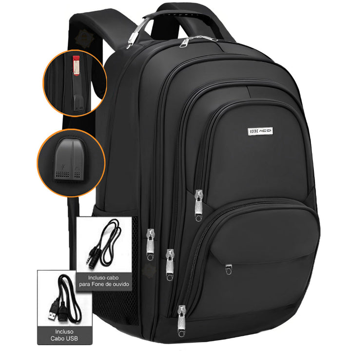 Mochila Feminina Alto Padrão Resistente Acompanha Cabos