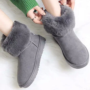 Bota Feminina Com Orelhas De Pelúcia Moda Inverno