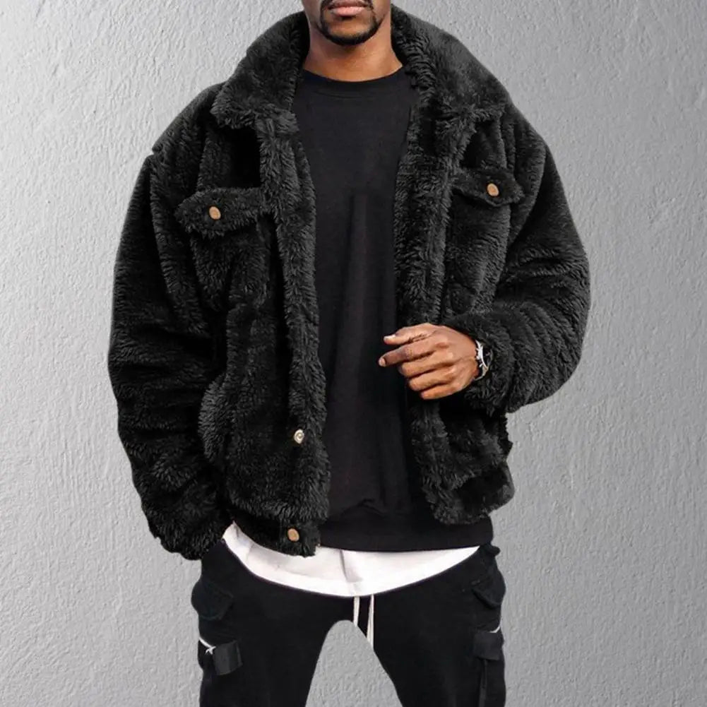 Jaqueta Masculina Felpuda Material De Qualidade Moda Inverno