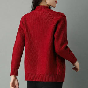 Casaco Feminino Estilo Cardigã De Malha Com Zíper