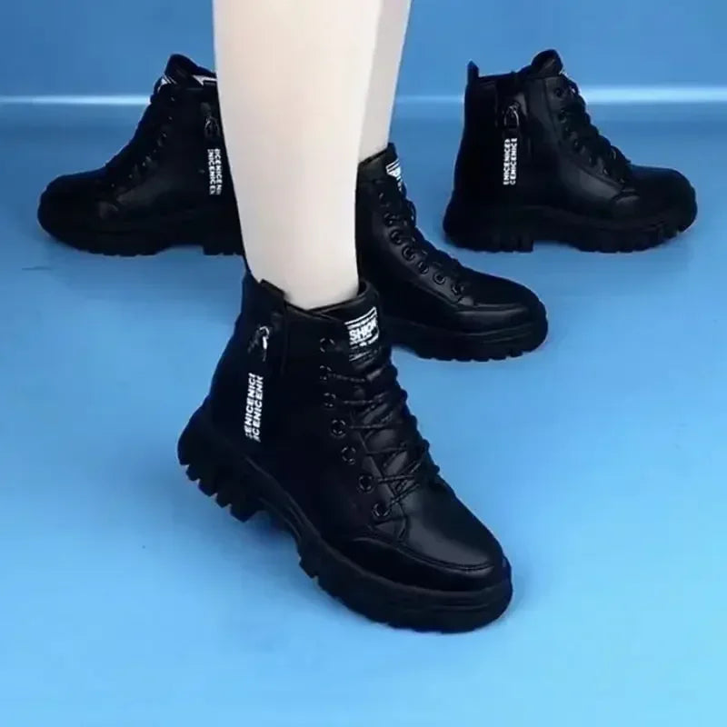 Bota Feminina Moda Inverno Com Forro De Pelúcia