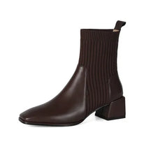 Bota feminina Para Inverno Design Meias Canelada Tendência
