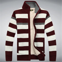 Casaco Masculino Estilo Moletom Listrado Moda Inverno
