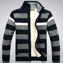 Casaco Masculino Estilo Moletom Listrado Moda Inverno