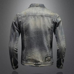 Jaqueta Jeans Masculina Lavagem Vintage Moda Casual