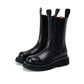 Bota Feminina De Cano Médio Modelo Coturno Para Inverno
