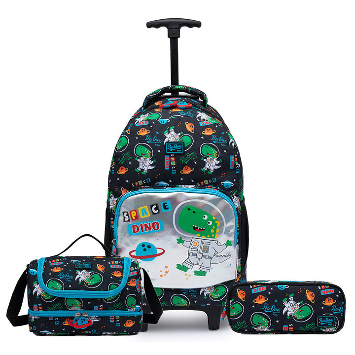 Mochila de Rodinhas Spector Dinossauro Autêntica Resistente