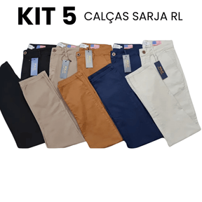 Kit 5 Calças Casuais - Cores Mistas