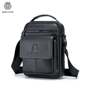 Bolsa de Ombro em Couro Genuíno para Homens SCHLATUM