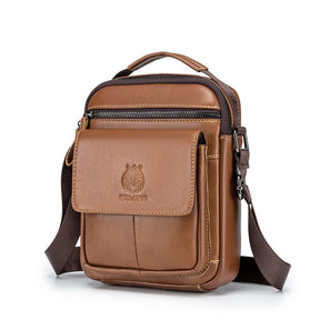 Bolsa de Ombro em Couro Genuíno para Homens SCHLATUM