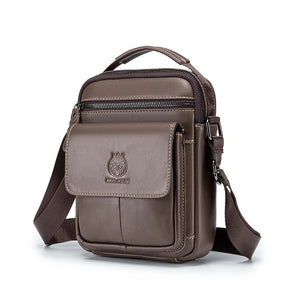 Bolsa de Ombro em Couro Genuíno para Homens SCHLATUM