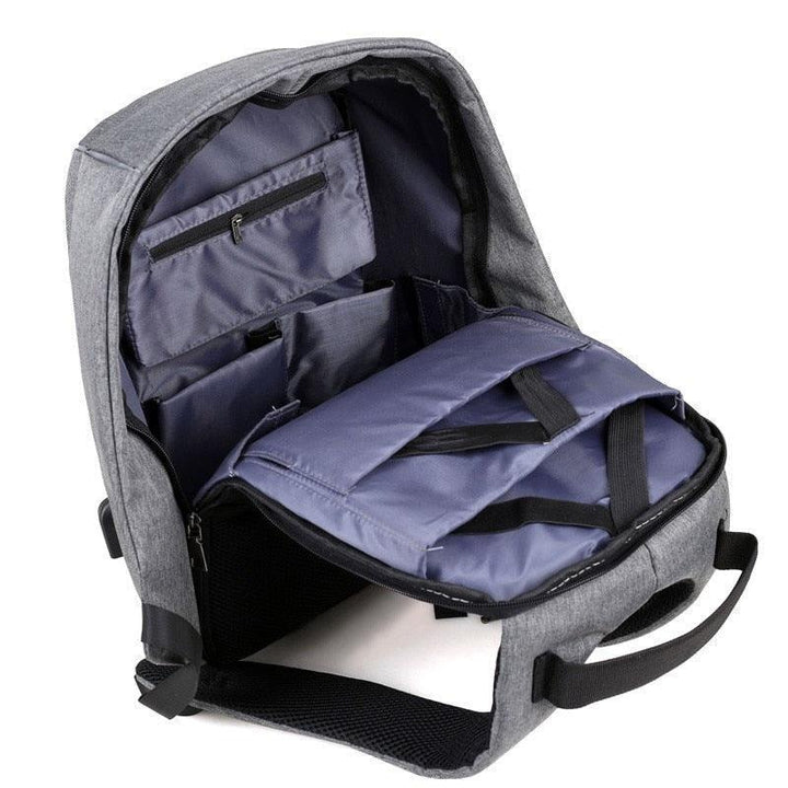 Mochila Antifurto Espaçosa Antifurto com Porta USB