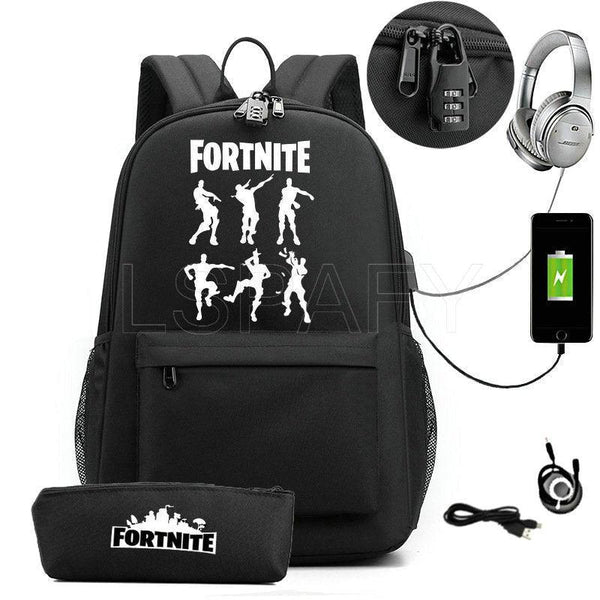 Mochila Infantil Senha Fortnite Dancinhas + Estojo de BRINDE